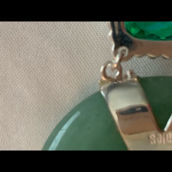 SAJEN-Aventurine & Caribbean Quartz .925 Pendant - Picture 2 of 4